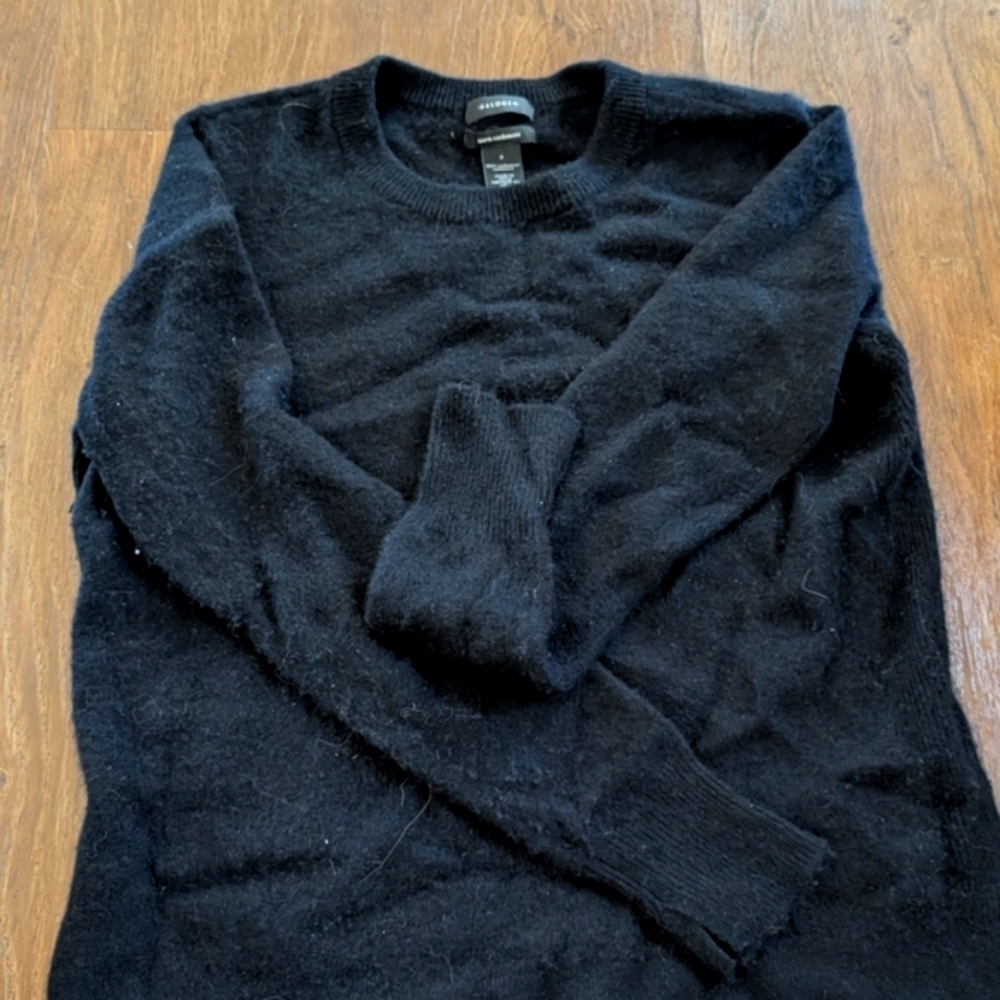 Halogen Women's 100% Cashmere Crewneck Sweater in Black